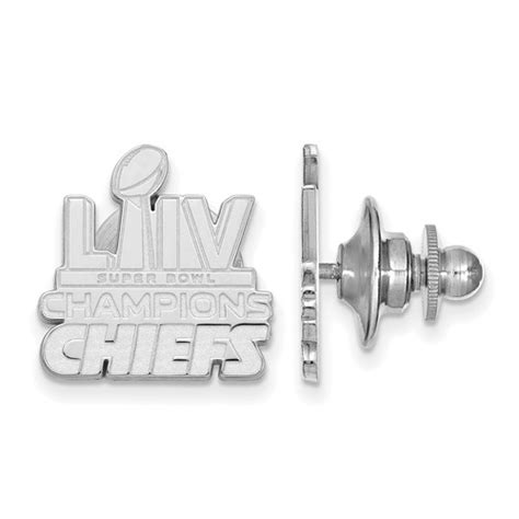 Sterling Silver Kansas City Chiefs Super Bowl Liv Champs Lapel Pin