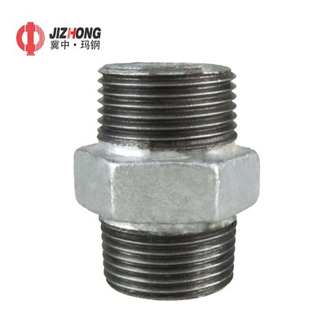 Hot Dipped Galvanized Malleable Iron Reducing Hexagon Nipple With Male