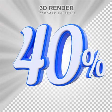 Premium Psd 40 Percent Discount Sale Off 3d