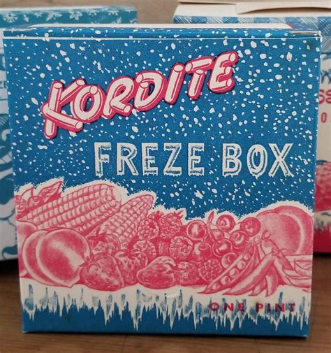 Vintage Freezer Boxes 1950's Kordite Spotless Frostfold | Etsy