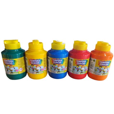 Kit Tinta Tempera Guache Escola V Rias Cores Ml Acrilex Shopee