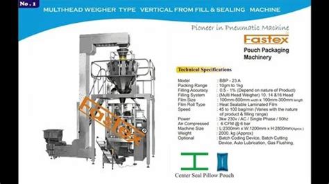 Single Phase Dry Fruits Pouch Packing Machine V Automation Grade