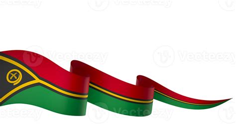 Vanuatu Flag Element Design National Independence Day Banner Ribbon Png