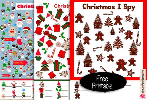 9 Free Printable Christmas I Spy Games for Kids