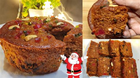 Christmas Plum Cake Eggless Christmas Fruit Cake NO EGG NO WINE