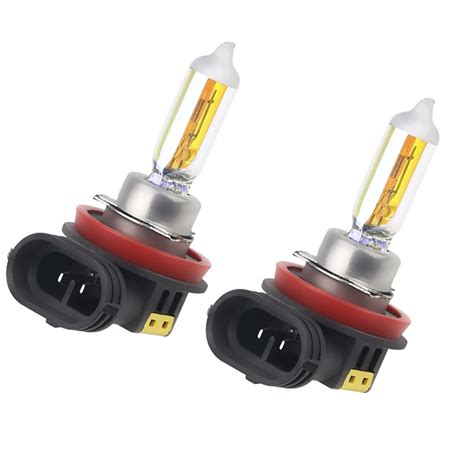 2pcs Super Bright Halogen Bulbs H8 55W 12V 2300K Golden Yellow Color