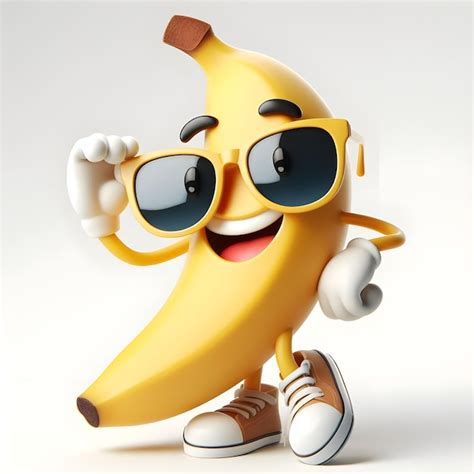 Premium Photo | A banana that has character funny ai generator