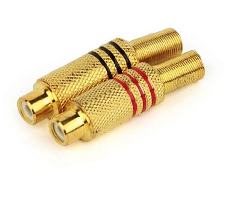 Plug Jack Rca Fêmea 6mm Dourado Ion Cabos