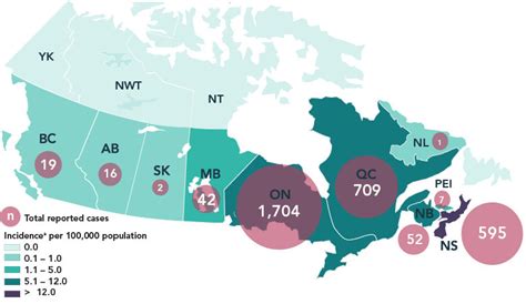 Lyme Disease Surveillance In Canada Annual Edition Canada Ca