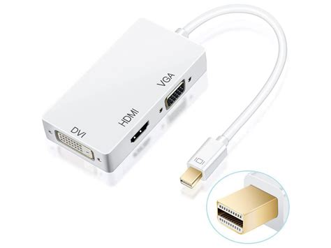 Cabo Adaptador Mini Displayport Em E Thunderbolt Para Hdmi Dvi