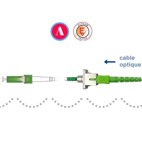 Adaptateur Fibre Optique C Ble Monomode Simplex Lc Apc Male Sc Apc