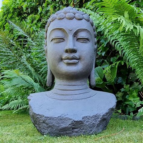 Statues De Jardin D Ext Rieur Xl T Te De Bouddha M Ditation Grande