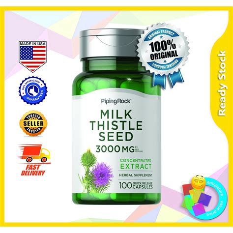 Piping Rock Milk Thistle Seed Extract 3000 Mg 100 Quick Release