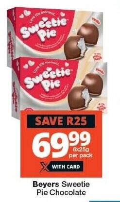 Beyers Sweetie Pie Chocolate Offer At Checkers