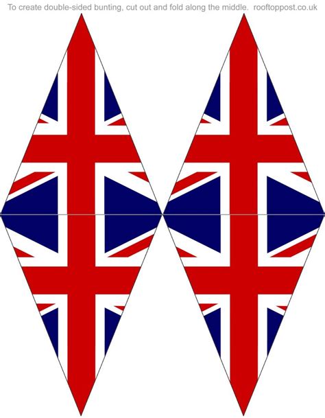 Double-Sided Printable British Flag Bunting - Rooftop Post Printables