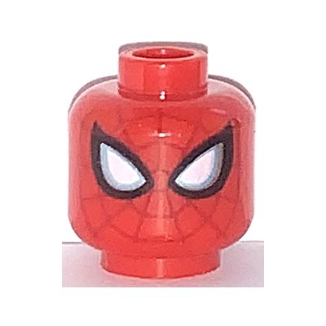 Lego Red Spider Man Minifigure Head Recessed Solid Stud