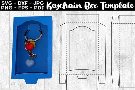 Keychain Box Svg Template Keychain Display Box Svg