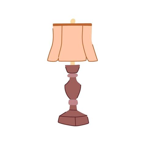 Decoration Vintage Table Lamp Cartoon Vector Illustration 32830101