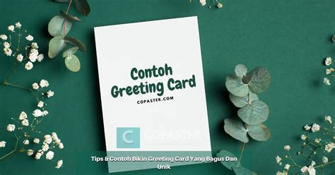 Tips Contoh Bikin Greeting Card Yang Bagus Dan Unik Copaster