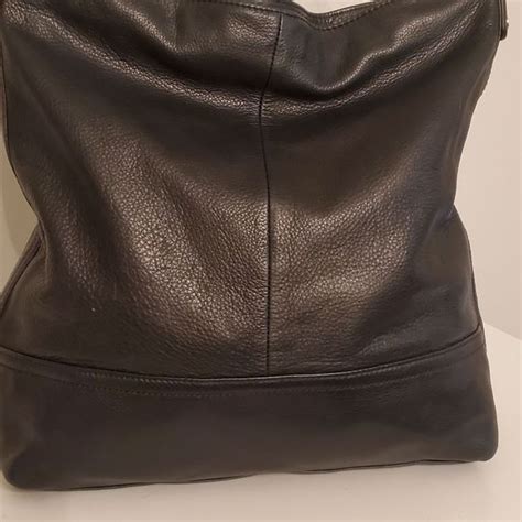 Margot Bags Margot Large Pebbled Black Leather Hobo Bag Poshmark