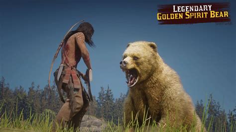 Native American Fights Legendary Golden Spirit Bear In Red Dead