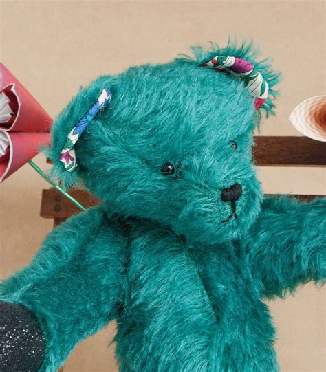 Emerald Green Teddy Bear Handmade By Beartonborough In A Etsy