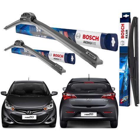 Kit 3 Palheta Limpador Parabrisa Original Bosch Hb20 Hb20x RSpec 2012