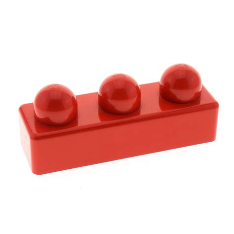 1 x Lego Duplo Primo Baustein rot 1x3 3 grosse Noppen Baby für Set 9012