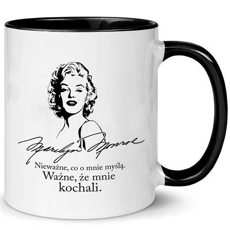 Kubek Ceramiczny Marilyn Monroe Wiele Ml Stylecouture Czarny