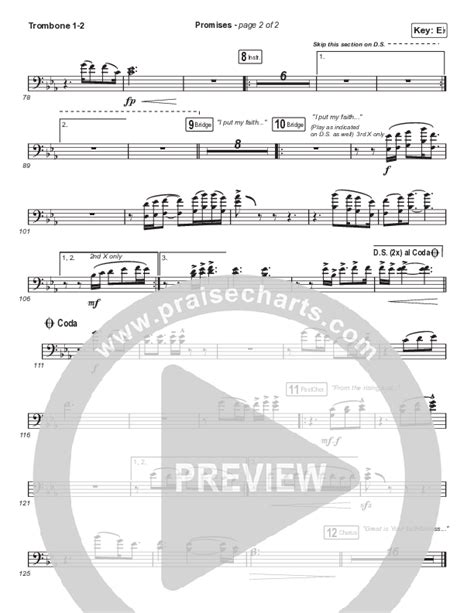 Promises Sing It Now SATB Trombone Sheet Music PDF Maverick City