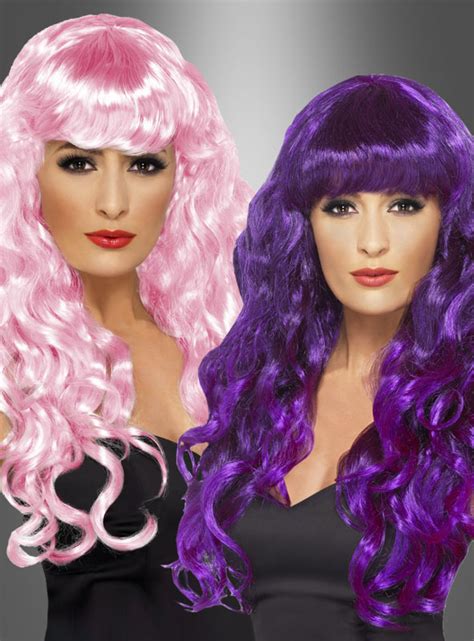 Sexy Siren Glamour Wig Pink Or Purple Mermaid