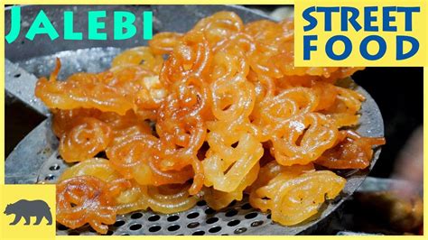 Crispy Crunchy Juicy Jalebi Indian Sweet Street Food Pakistan