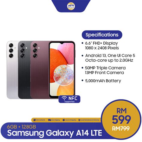 Samsung Galaxy A14 Lte 6gb128gb Rhb Exclusive Kts