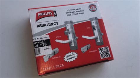 Cerradura Chapa Para Perfiles De Aluminio Phillips Mariposa