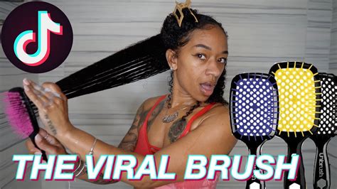 Trying The Viral Tiktok Detangling Brush Unbrush Review Youtube