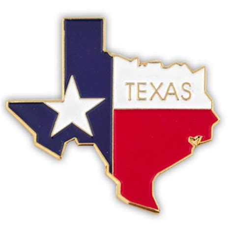 Pinmarts State Shape Of Texas And Texas Flag Lapel Pin