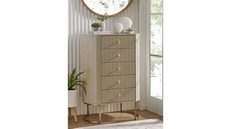 Akyra 5 Drawer Lingerie Chest Nude Harvey Norman