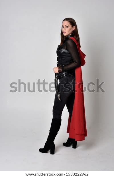 Full Length Portrait Pretty Brunette Woman Stock Photo Shutterstock