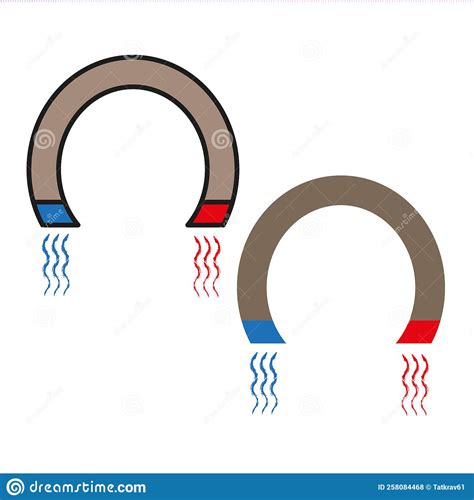 Horseshoe Magnets Education Concept Vector Illustration Stock Image