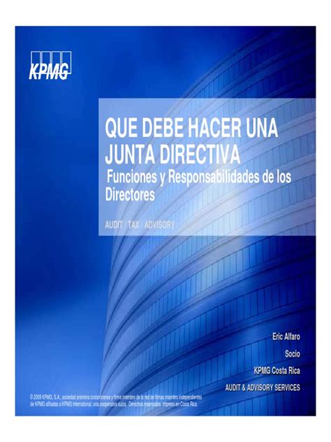 Que Debe Hacer Una Junta Directiva Funciones Y Responsabilidades De