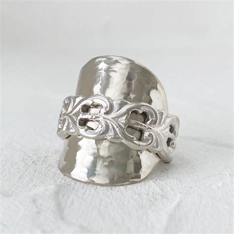 Sterling Silver Spoon Ring In A Size Uk N O Or P Etsy