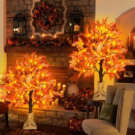 Comprar Fastdeng 2ft Fall Lighted Maple Tree 24 Inch Tabletop