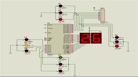 Block Diagram Of Traffic Light Controller Using 8051 Microco