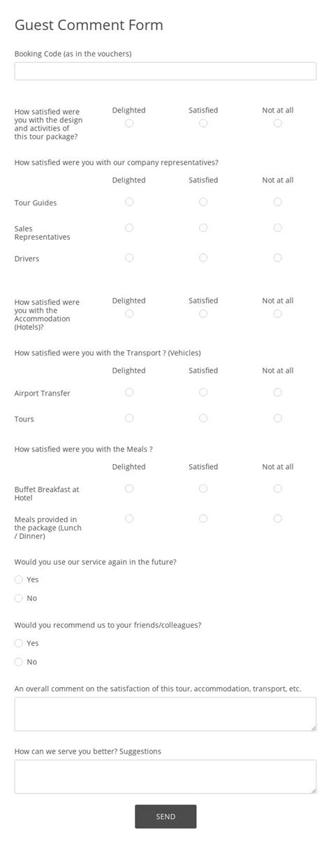 Travel Agency Feedback Form Template 123 Form Builder