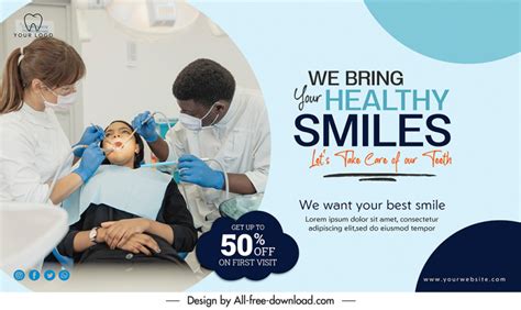 Dental Clinic Poster Template Dynamic Realistic Modern Psd In Editable