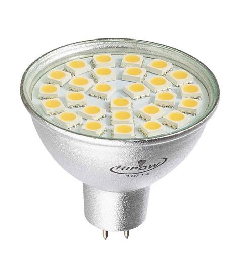 AMPOULE LED GU5 3 MR16 À 24 SMD5050 4W 400LM ÉQUIV 35W BLANC CHAUD