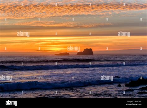 Pacific coast sunset, Big Sur, California, USA Stock Photo - Alamy