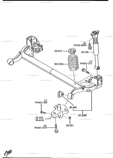 Rear Suspension Mechanism For Mazda Demio Dy Generation