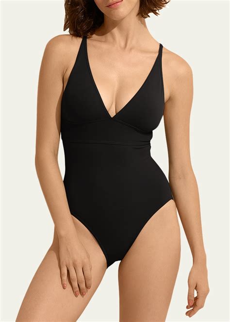 Eres Larcin Deep V Triangle One Piece Swimsuit Bergdorf Goodman