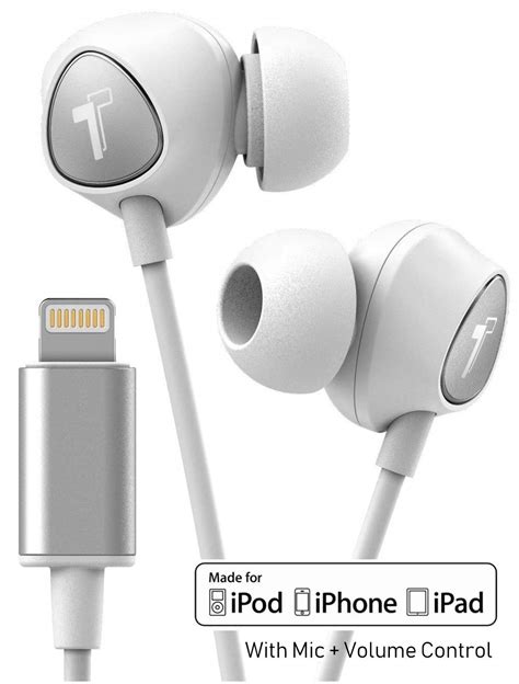 Thore MFi Lightning Earbuds with Remote & Mic - Silver (Pouch included ...